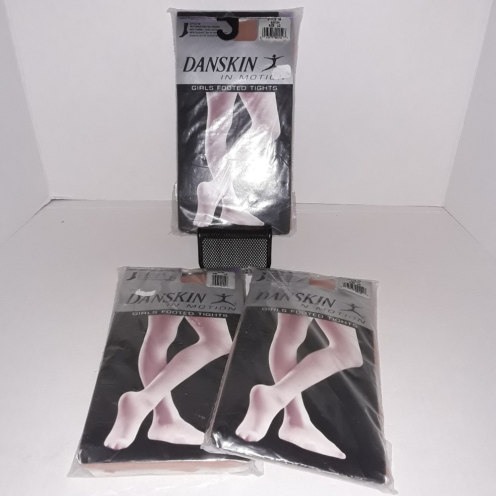 Danskin in Motion Girls Footed Tights (3) - NWT - Picture 1 of 5